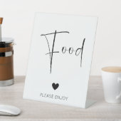 食べモダン物の赤ちゃんシャワーの台本 台座サイン (インサイチュ)