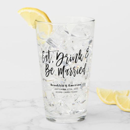 食べモダン結婚したBeの結婚飲み物 タンブラーグラス (アイス正面)