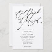 食べモダン飲み結婚したて素朴結婚いる 招待状 (正面)