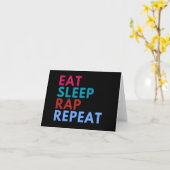 食べラップのSleep Repeat Greeting Card カード (黄色い花)