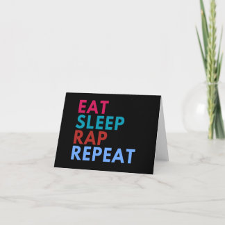 食べラップのSleep Repeat Greeting Card カード
