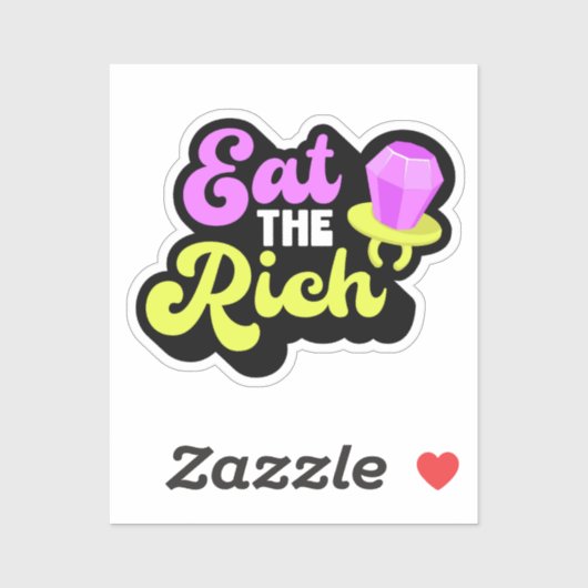 食べリッチ90のダイヤモンドリングや輪社会ポップ・アートのおもしろい シール (シート)