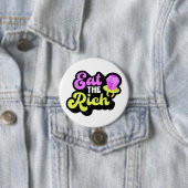 食べリッチ90年代のダイヤモンドリングや輪政治ポップ・アートのおもしろい界 缶バッジ (インサイチュ)