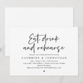 食べリハーサル・ディ結婚ナー 招待状 (正面/裏面)