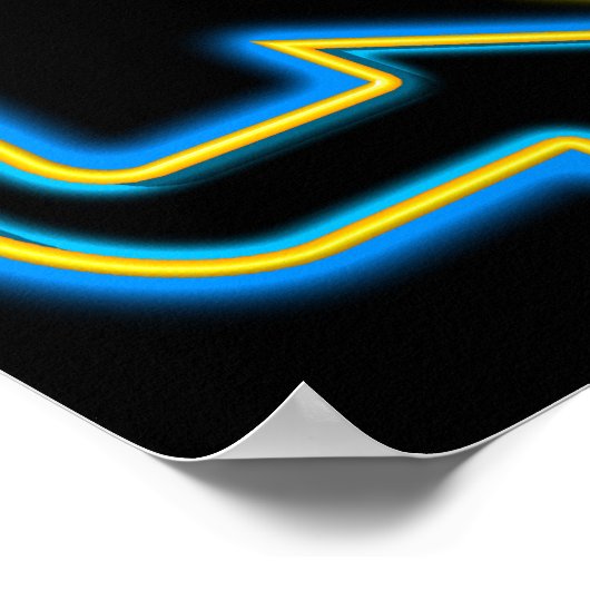 食べレトロネオンサインアートプリント ポスター (角)