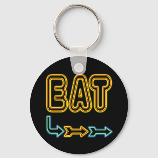 食べレトロネオンサイン キーホルダー (正面)