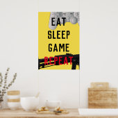 食べーのゲームのリピーター ポスター (キッチン)