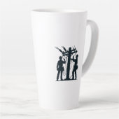 食べーの繰り返しおもしろい カフェラテマグ (右アングル)