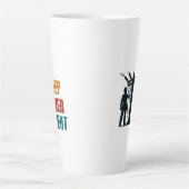 食べーの繰り返しおもしろい カフェラテマグ (正面)