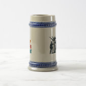 食べーの繰り返しおもしろい ビールジョッキ (中央)