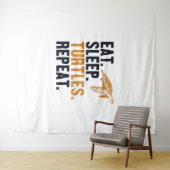 食べ亀が亀の愛人を繰り返す色彩の鮮やか睡眠 タペストリー (インサイチュ(横))