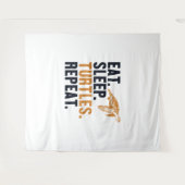 食べ亀が亀の愛人を繰り返す色彩の鮮やか睡眠 タペストリー (正面(横))