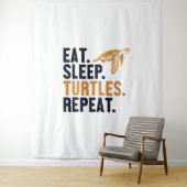 食べ亀が亀の愛人を繰り返す色彩の鮮やか睡眠 タペストリー (インサイチュ)