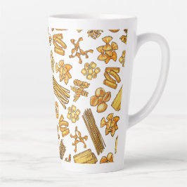 「食べ人気がある物と食べ物の大半」 カフェラテマグ