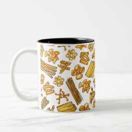 「食べ人気がある物と食べ物の大半」 ツートーンマグカップ