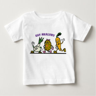 食べ健康 ベビーTシャツ