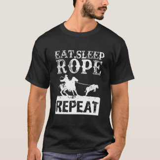 食べ動揺してREPEAT RODEO LOVER ROPIN Tシャツ
