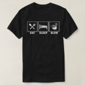 食べ吹ベーパイパーのバグパイプのバグパイプのプレーヤー1 Tシャツ (デザイン正面)