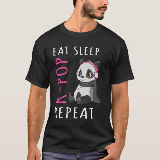 食べ女のポップ・アートのK-Repeat Kポップ・アートの Pandaギフト Tシャツ