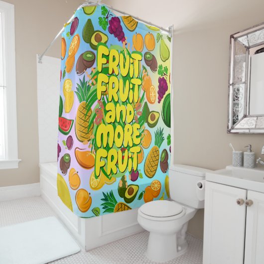 食べ実 |健康やる気を起こさせる食品ヨガ シャワーカーテン (インサイチュ)