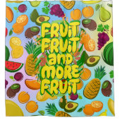 食べ実 |健康やる気を起こさせる食品ヨガ シャワーカーテン (正面)