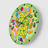 食べ実 |健康やる気を起こさせる食品ヨガ ラージ壁時計 (傾斜)