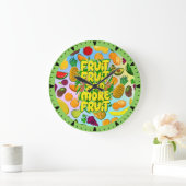 食べ実 |健康やる気を起こさせる食品ヨガ ラージ壁時計 (ホーム)