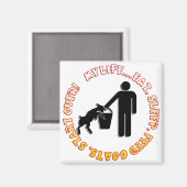 食べ寝てヤギ食べ物を与えの立ち上げ – 私の人生 マグネット (正面/裏面)