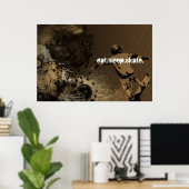 食べ寝る。スケートのポスター ポスター (ホームオフィス)