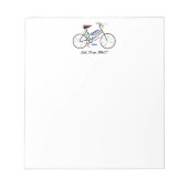 食べ寝ろ！おもしろいやる気を起こさせるのバイクもしくは自転車に乗る人 ノートパッド (正面)