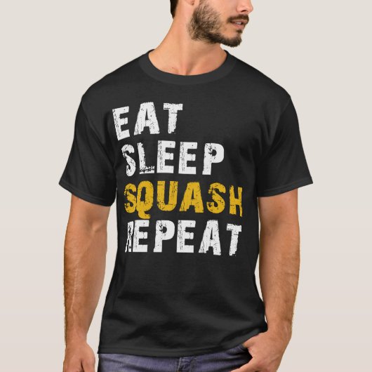 食べ寝スカッシュ Tシャツ (正面)