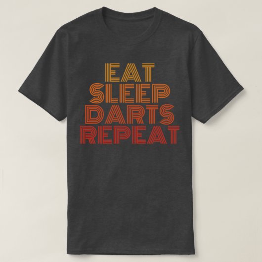 食べ寝ダーツ Tシャツ (デザイン正面)