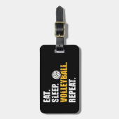 食べ寝バレーボール ラゲッジタグ (正面縦)