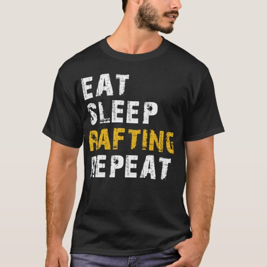 食べ寝ラフティング Tシャツ (正面)