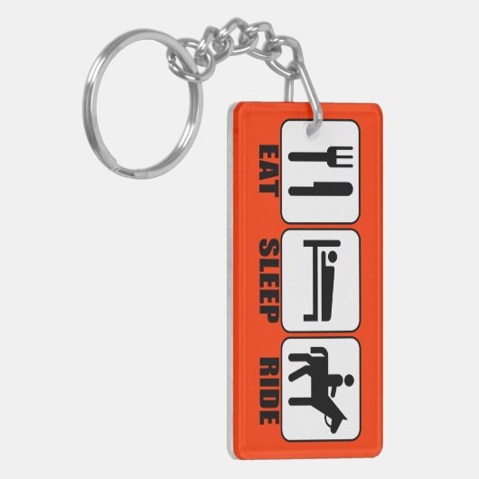 食べ寝乗り(馬)任意の色のロデオカウボーイ キーホルダー (正面左)