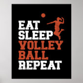 食べ寝付きバレーボールのリピーター ポスター (正面)