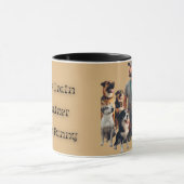 食べ寝台犬トレーナー訓練おもしろい マグカップ (中央)