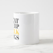 食べ寝散歩ドッグ ジャンボコーヒーマグカップ (正面)