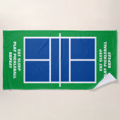 食べ寝漬けおもしろいボール ビーチタオル (正面)