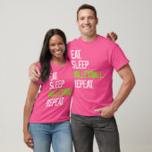 食べ寝用バレーボールのリピーターおもしろいバレーボール Tシャツ (ユニセックス)