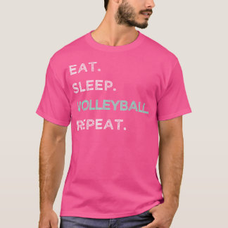 食べ寝用バレーボールの遊繰り返しバレーボール Tシャツ