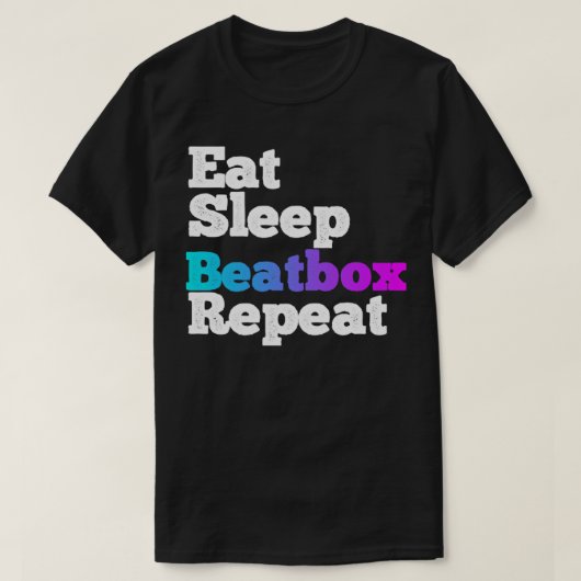 食べ寝用ビートボックス Tシャツ (デザイン正面)