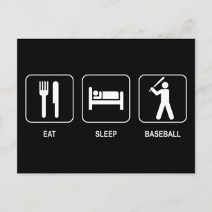 食べ寝用野球はがき ポストカード