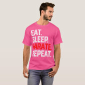 食べ寝空手リピート武術Arts K Tシャツ (正面フル)