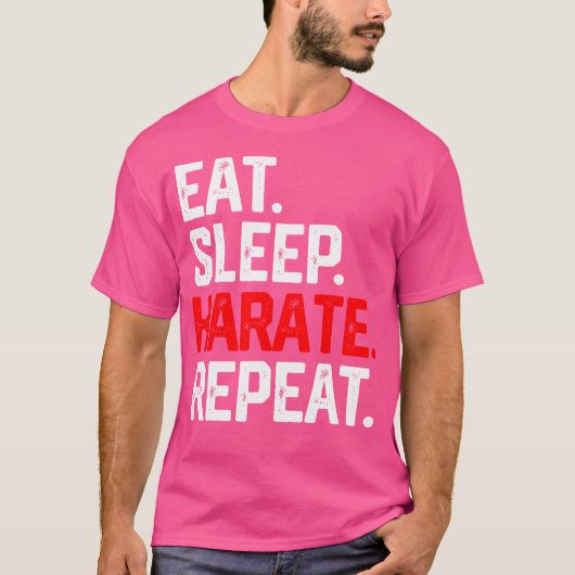 食べ寝空手リピート武術Arts K Tシャツ (正面)
