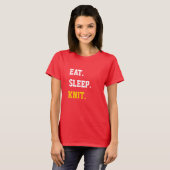 食べ寝編 Tシャツ (正面フル)