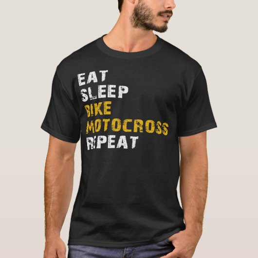 食べ寝自転車 Tシャツ (正面)