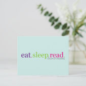食べ寝読て – 私の優先順位を知っている ポストカード (スタンド正面)