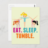 食べ寝転がり体操 ポストカード (正面/裏面)