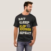 食べ寝返り家のエテおもしろいート Tシャツ (正面フル)